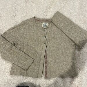 Mini Boden girl’s gold cardigan sweater